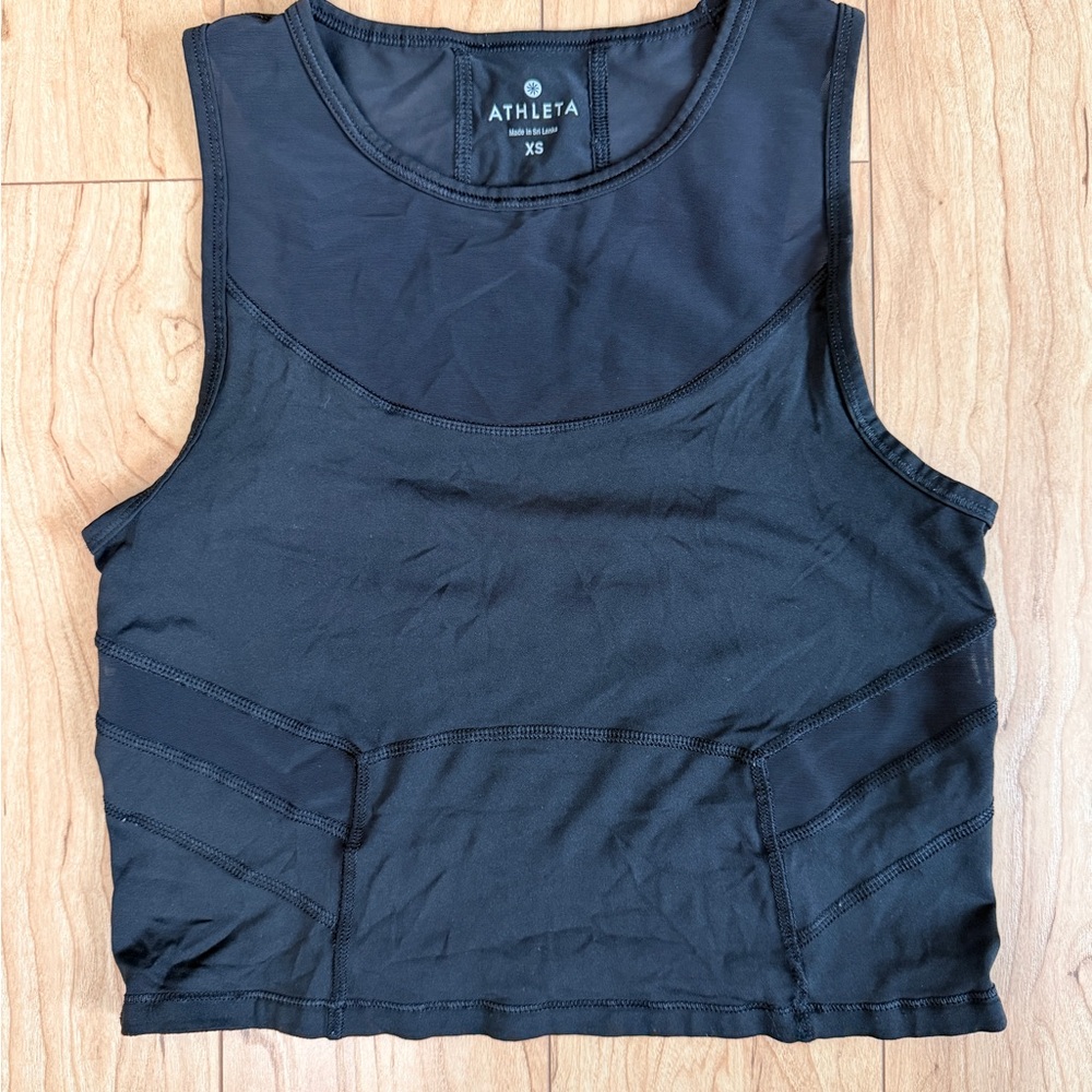 Athleta Black Sleeveless Workout Top